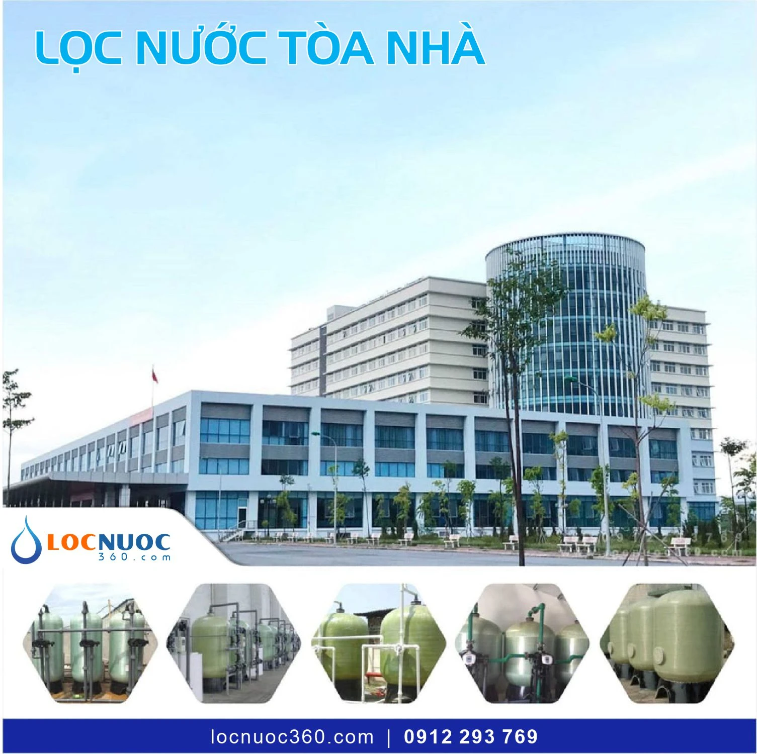 Hệ thống lọc tổng 3 m3 cho Tòa nhà văn phòng VSK3.0-LT