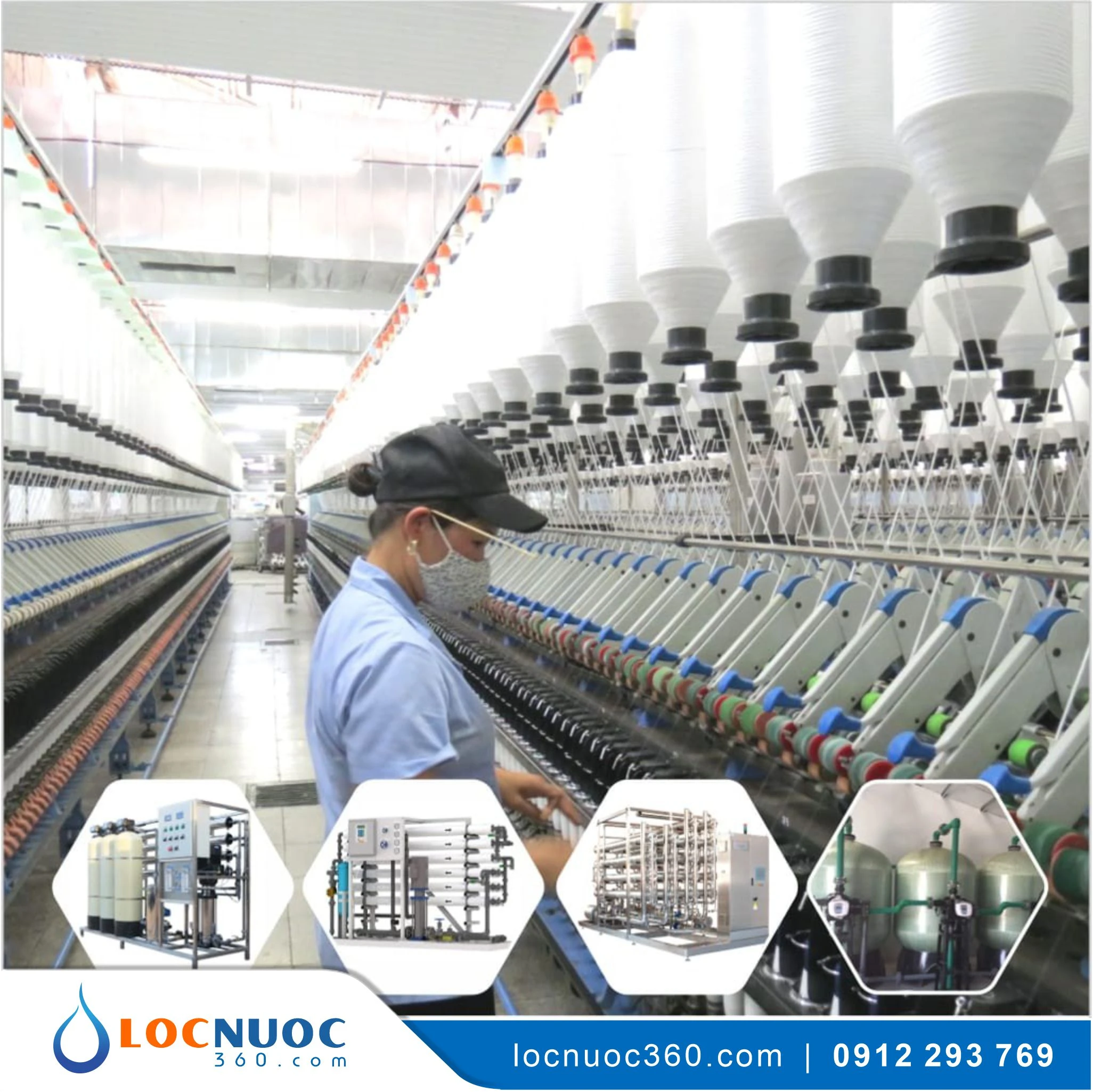 Hệ thống lọc nước tổng 30m3 sản xuất Dệt Nhuộm