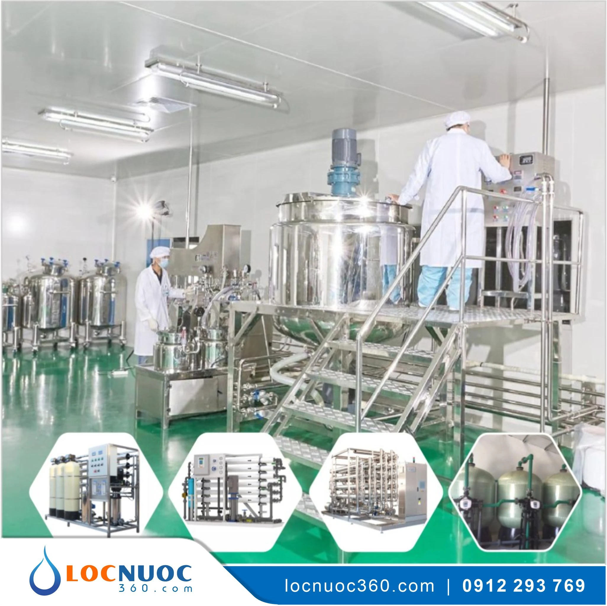 Hệ thống lọc nước tổng 7m3 sản xuất Mỹ phẩm VSK07-LT