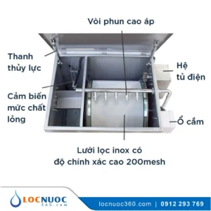 Drum 10 khối Máy lọc phân tự động dành cho hồ Koi từ 1-10 m3