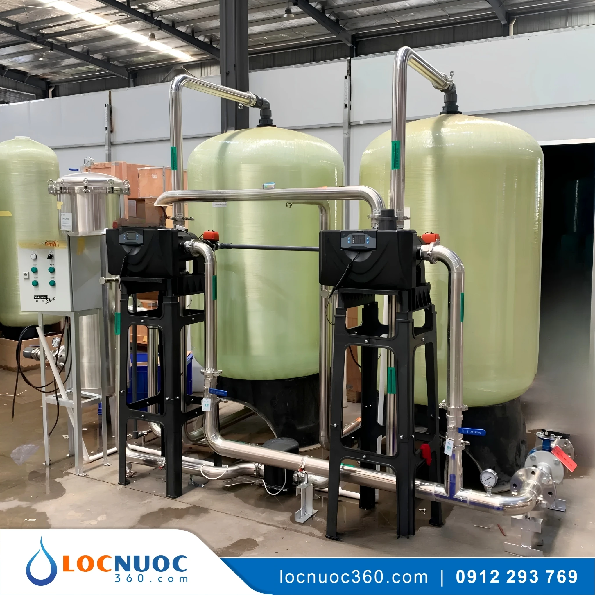 Hệ thống lọc nước tổng 20m3 sản xuất Sơn nước 3 Hệ thống lọc nước tổng 20m3 sản xuất Sơn nước