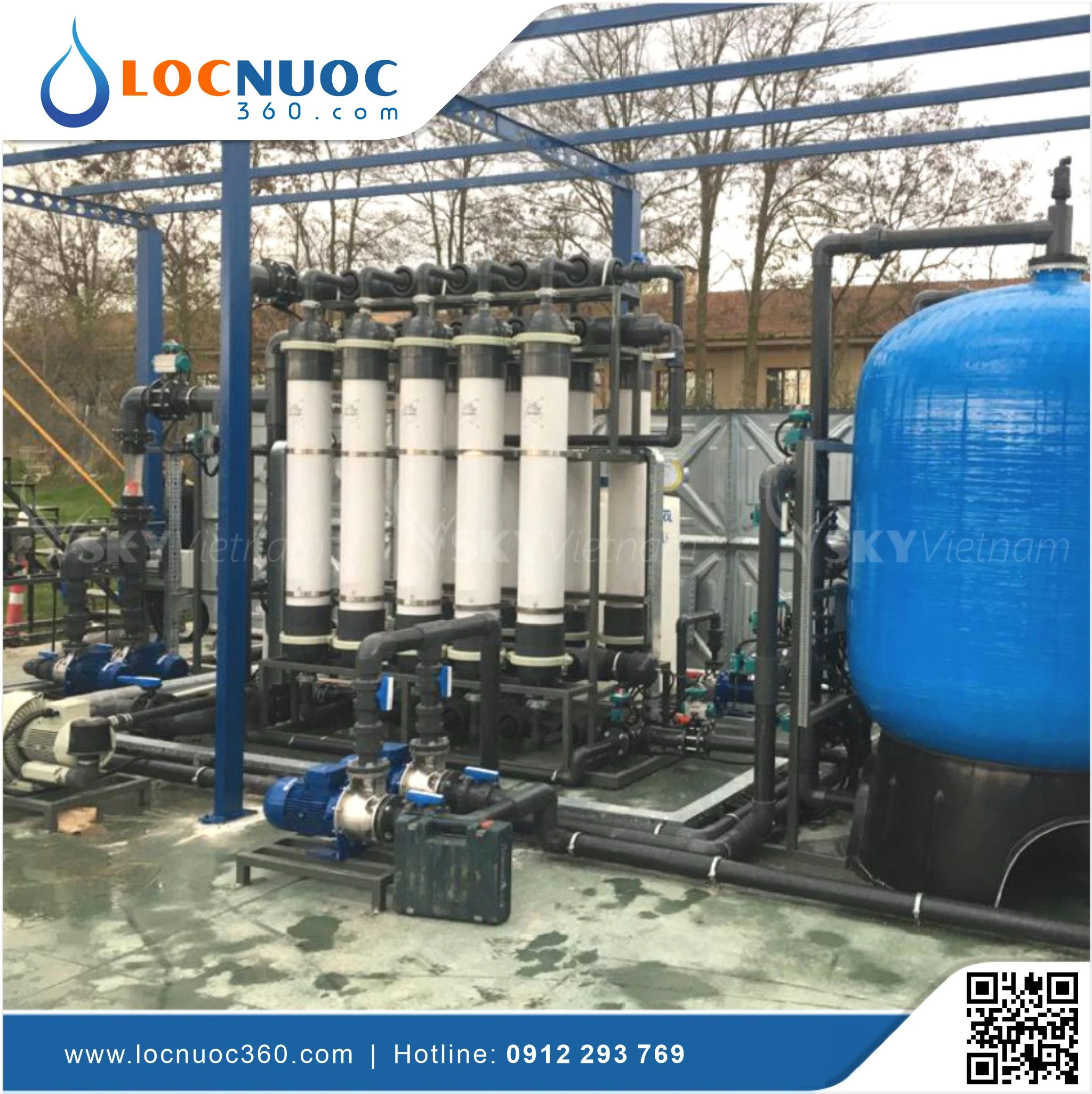 Hệ thống lọc UF Công nghiệp sản xuất Nước đóng bình 3 Hệ thống lọc UF Công nghiệp sản xuất Nước đóng bình