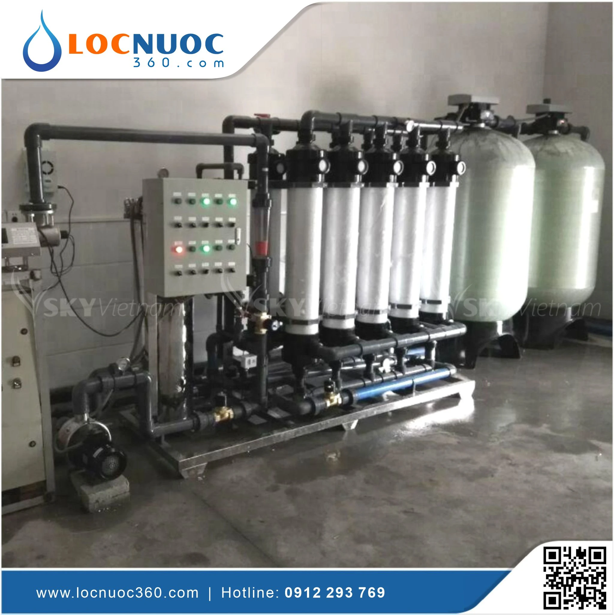 Hệ thống lọc UF Công nghiệp sản xuất Nước đóng bình 2 Hệ thống lọc UF Công nghiệp sản xuất Nước đóng bình