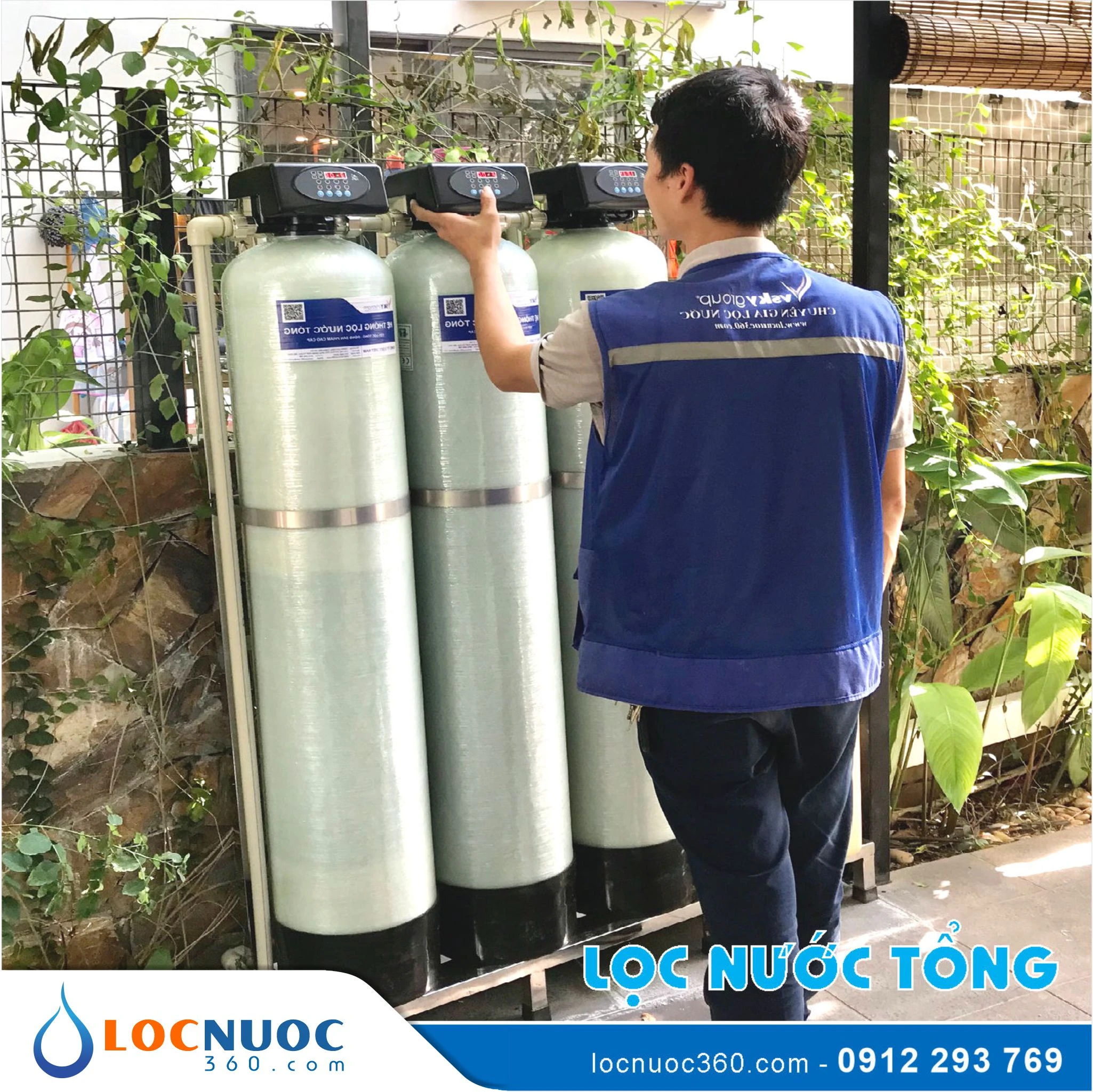 Máy lọc nước tổng Cao cấp dùng cột lọc Composite 3 Máy lọc nước tổng Cao cấp dùng cột lọc Composite