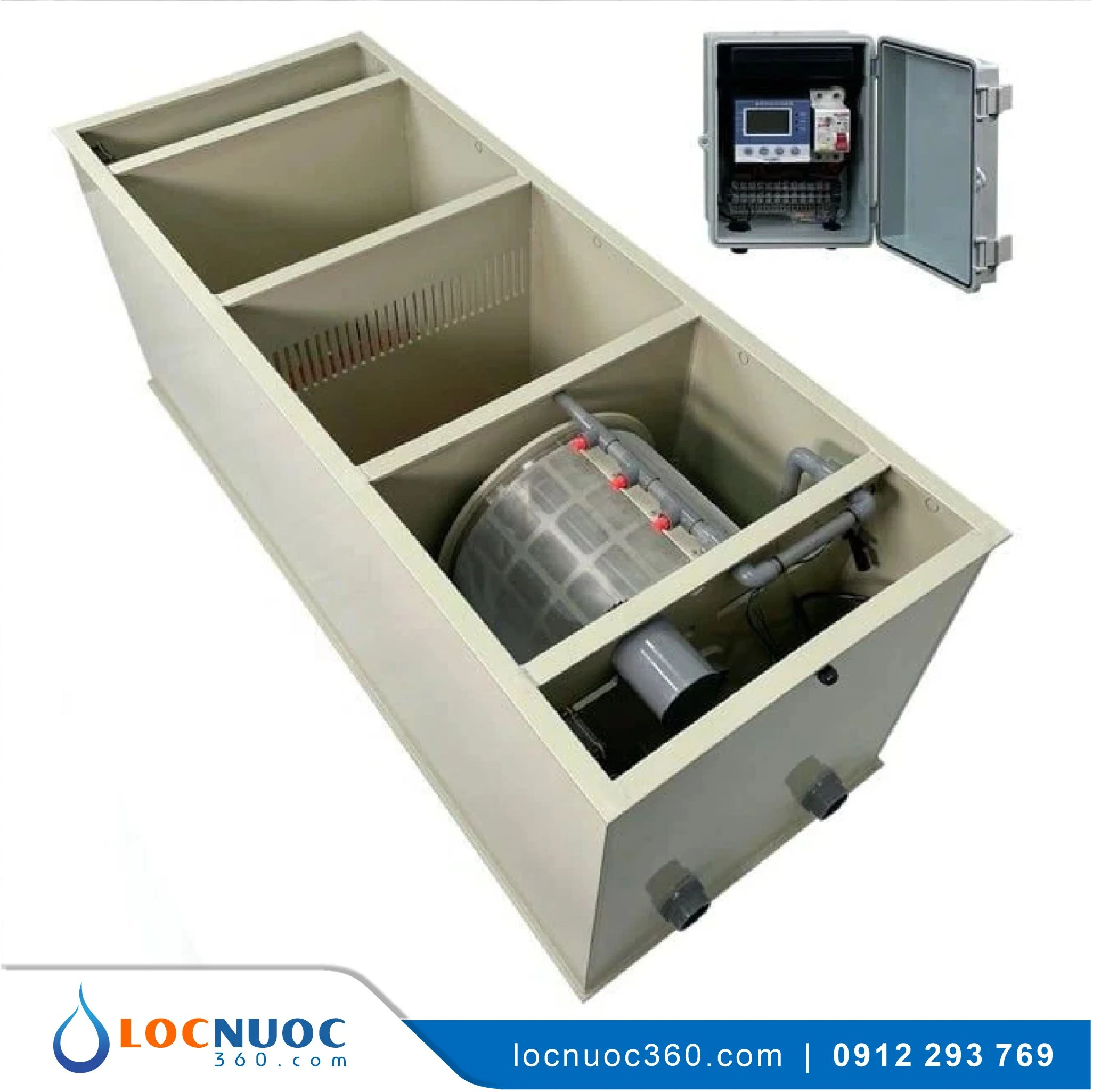 Thùng lọc kết hợp Drum cho hồ cá Koi 2 Thùng lọc kết hợp Drum cho hồ cá Koi