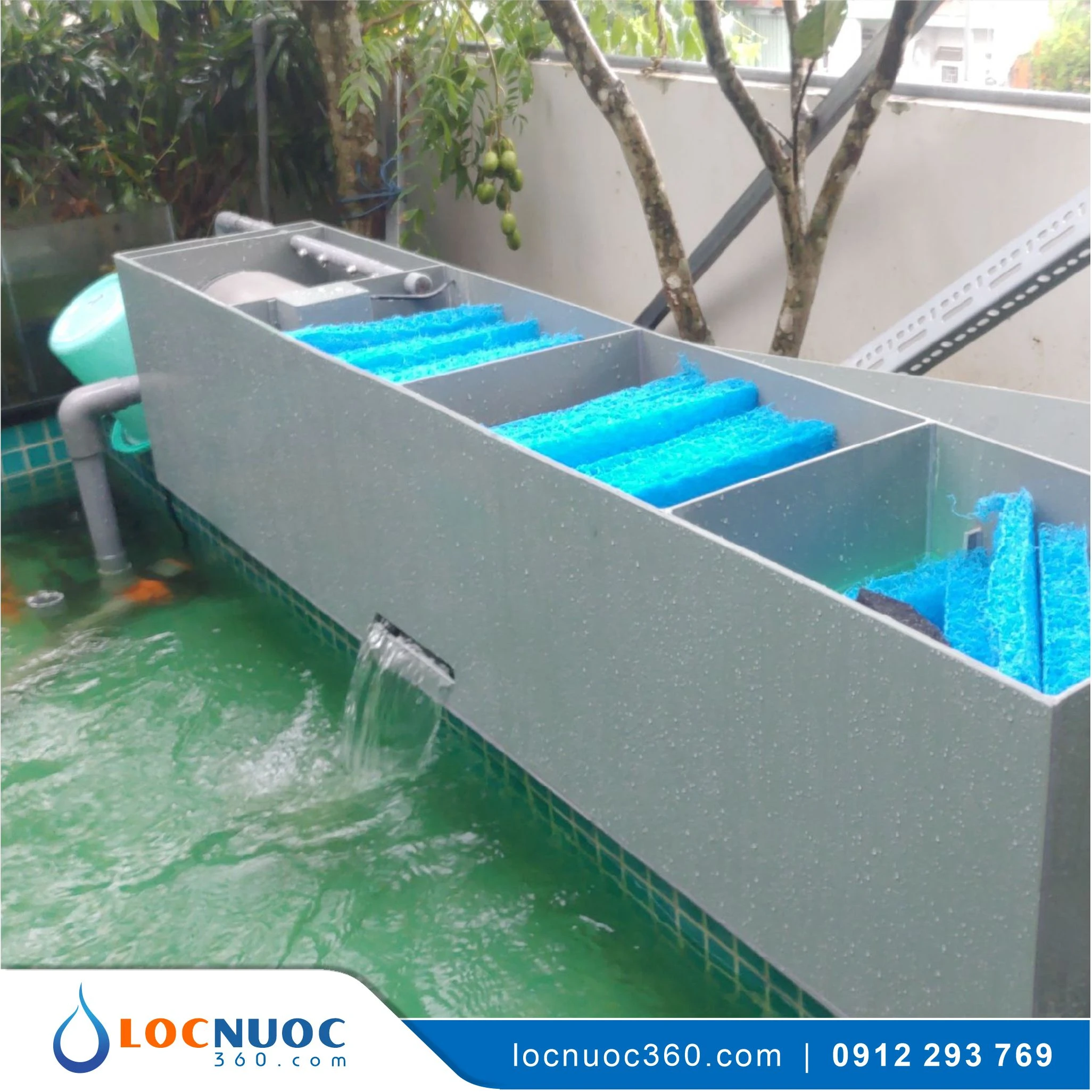 Thùng lọc kết hợp Drum cho hồ cá Koi 4 Thùng lọc kết hợp Drum cho hồ cá Koi