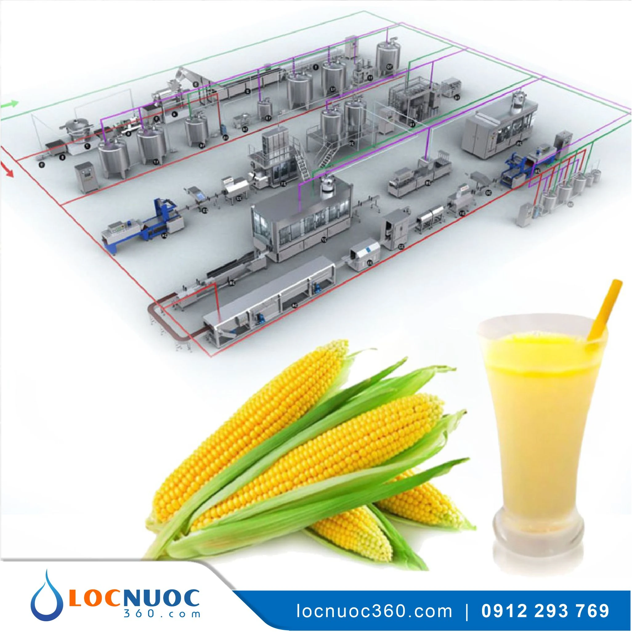 Thiết bị lọc nước cho Sản xuất Sữa bắp đóng chai