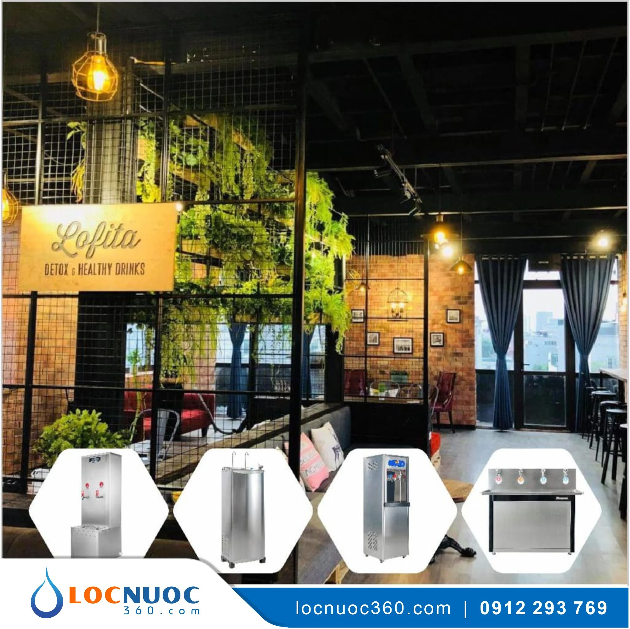 Máy lọc nước RO Nóng-Lạnh-Ấm cho Quán Cafe KN07-N05
