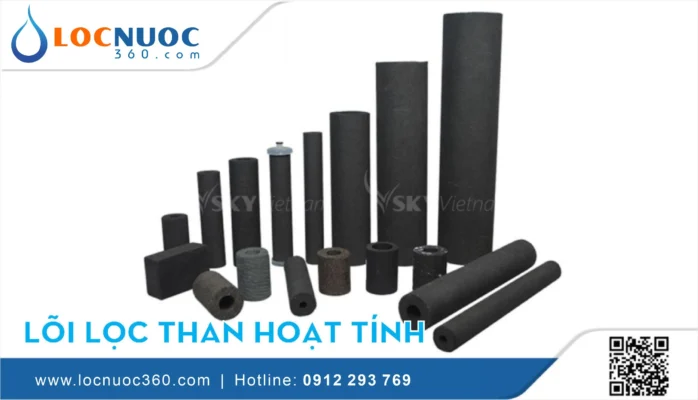 Lõi lọc nước than hoạt tính: Lọc sạch nước nhiễm Styren hiệu quả