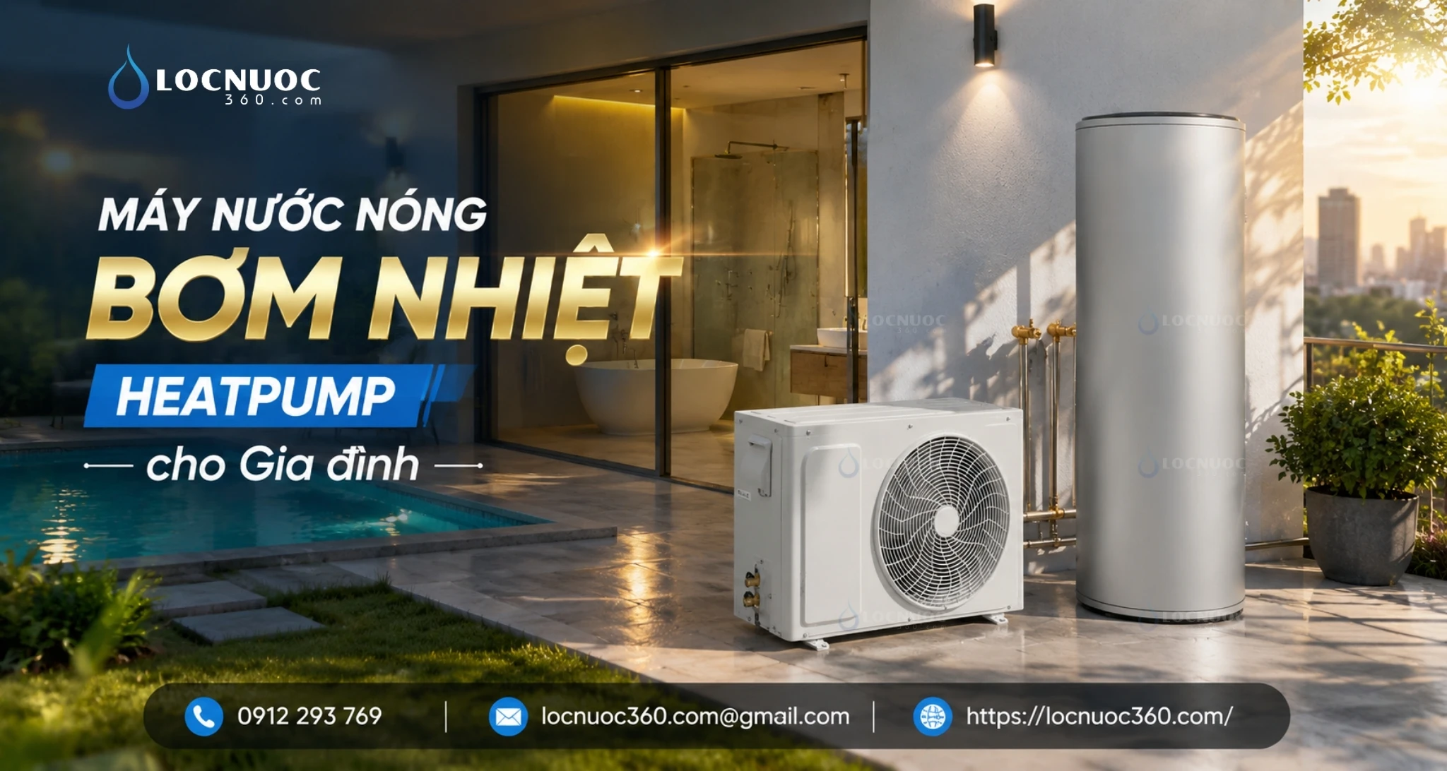 Máy nước nóng bơm nhiệt Heatpump cho Gia đình tại Hải Dương