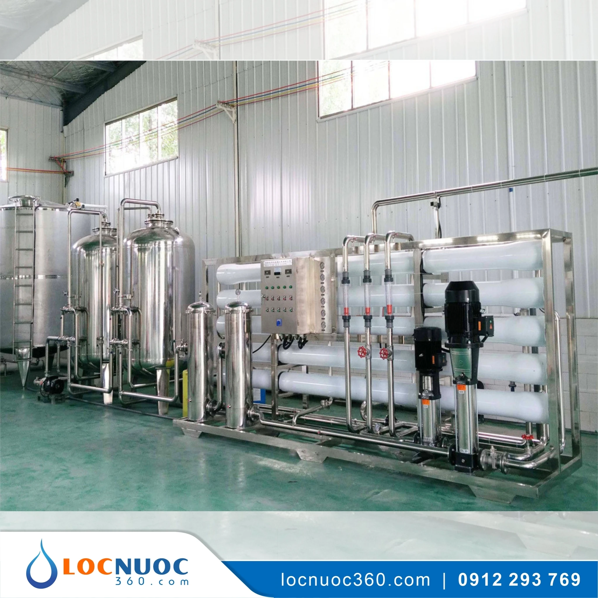Hệ thống máy lọc nước RO công nghiệp 10000 L/h Tinh khiết