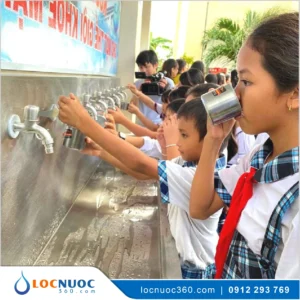 Máy lọc nước 120lit 4 vòi RO tinh khiết cho Trường học