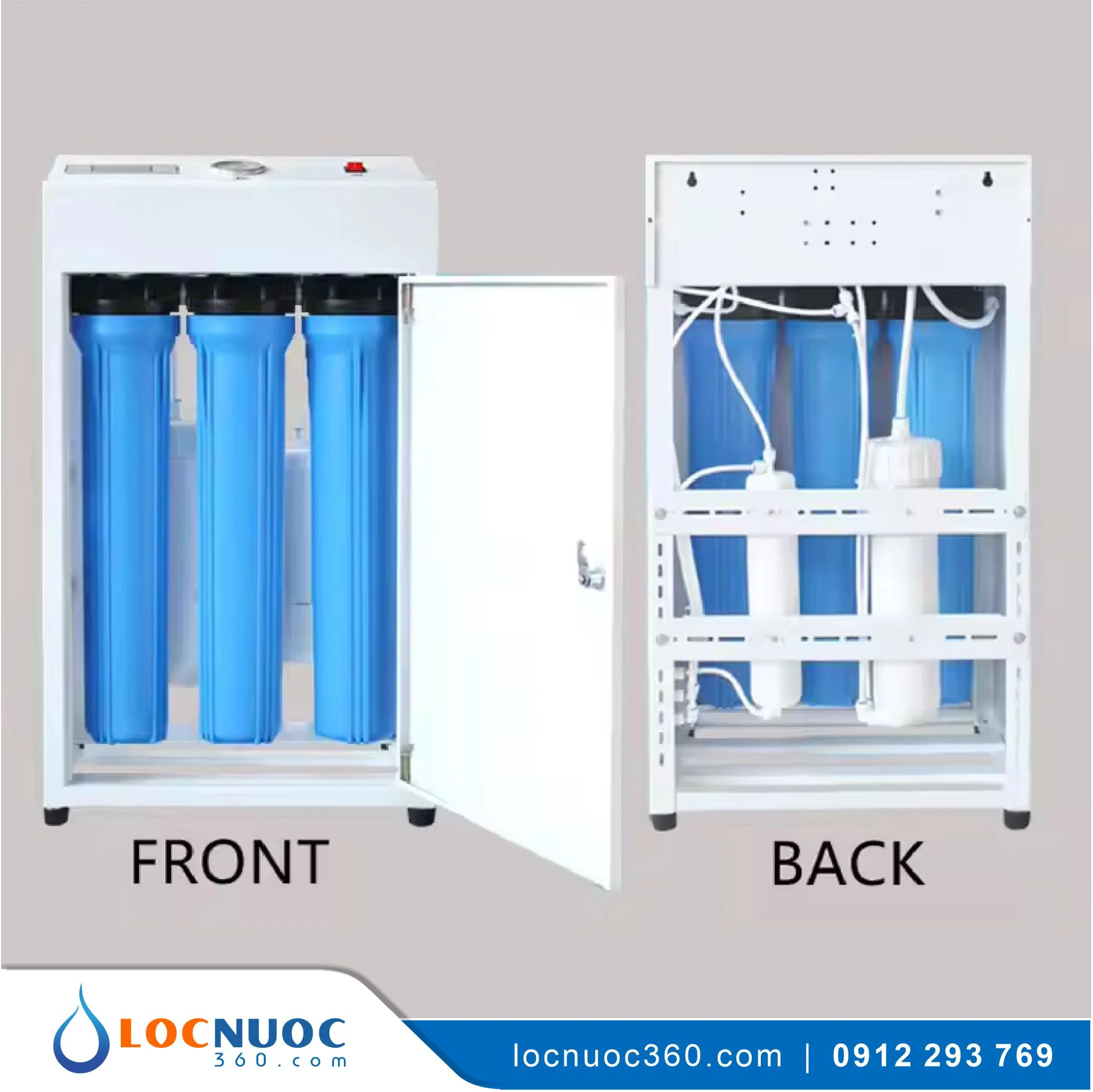 Máy lọc nước 80lit 4 vòi RO tinh khiết cho Trường học