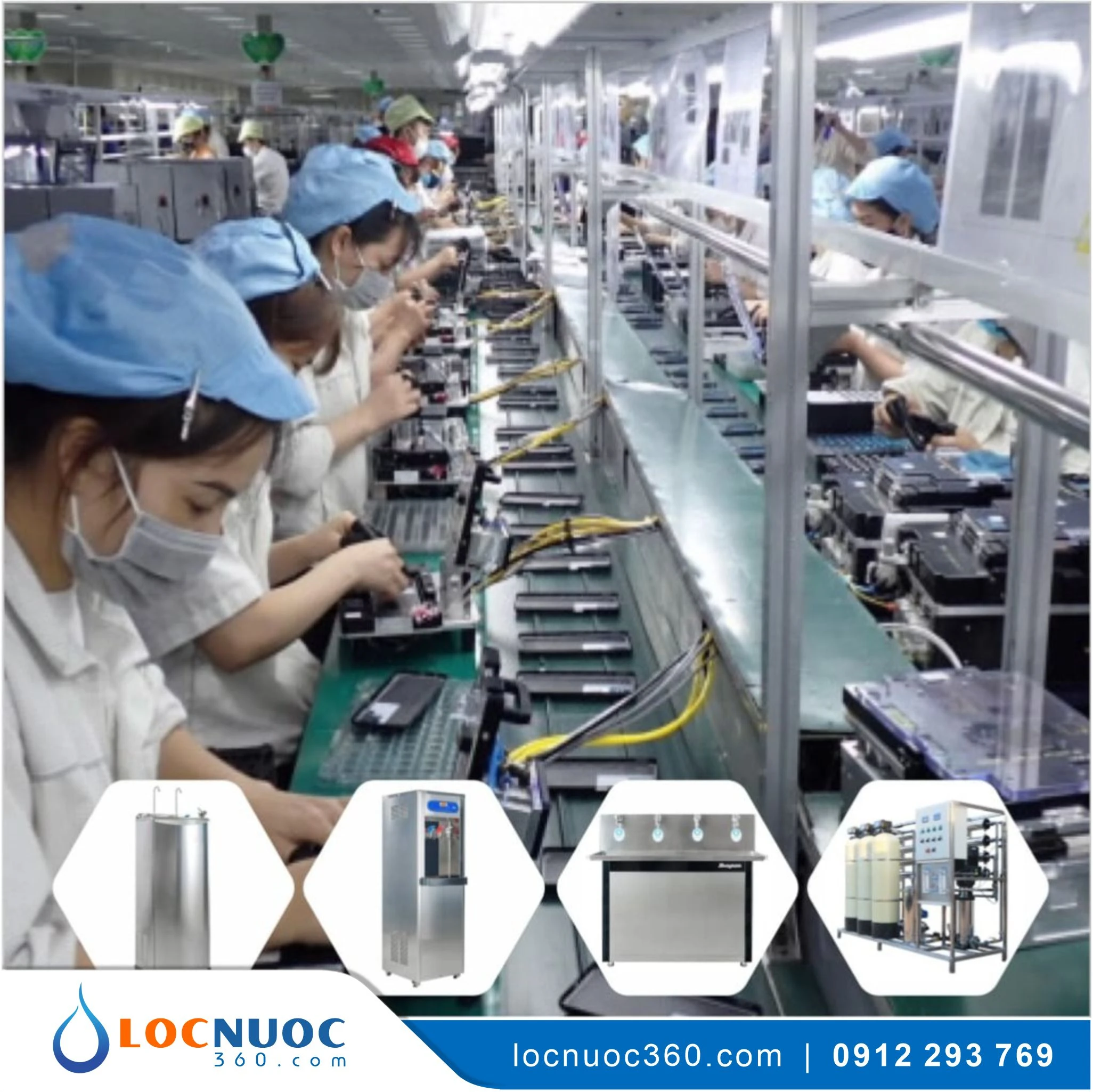 Hệ thống lọc nước RO công nghiệp 1000 L/h tinh khiết cho Nhà máy
