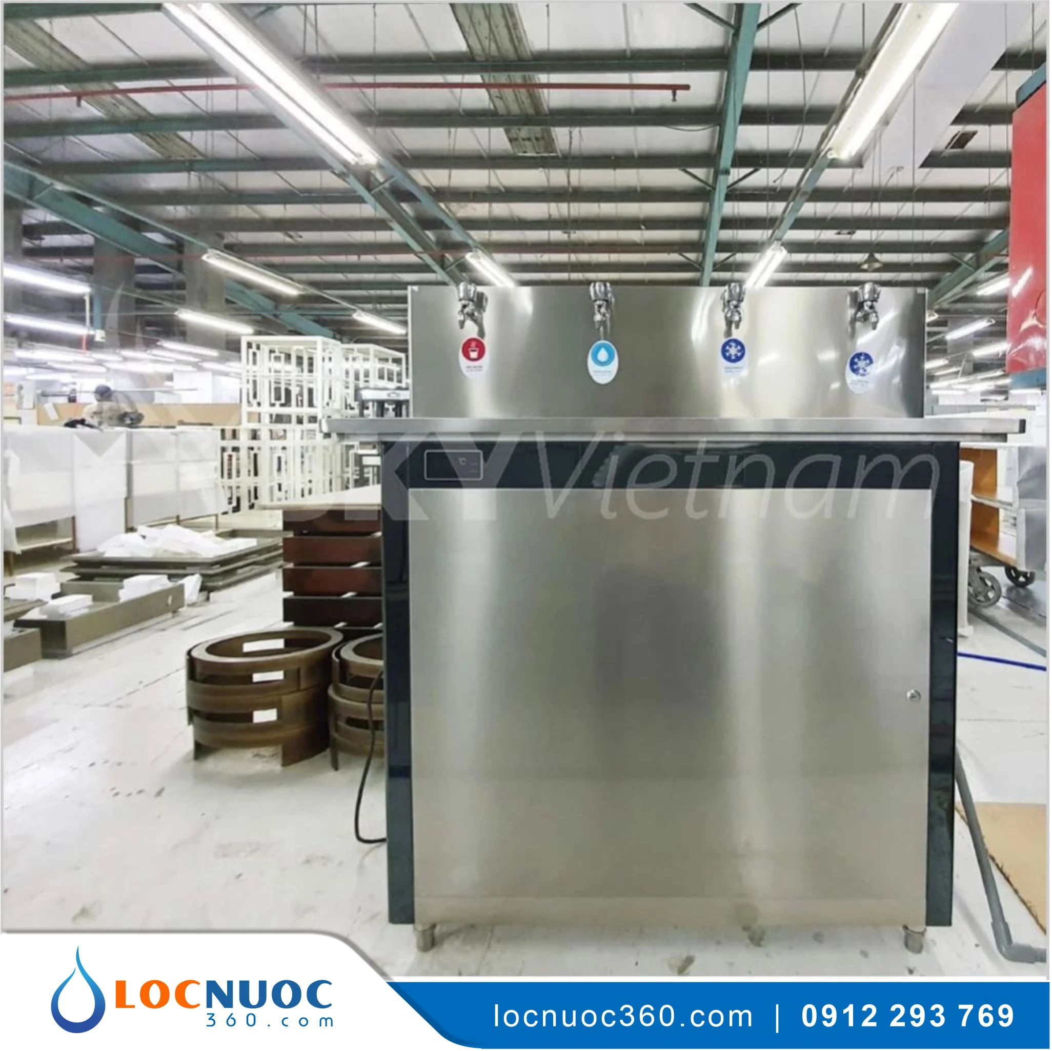 Cây lọc nước RO Tinh khiết Nóng-Lạnh-Ấm cho Nhà xưởng