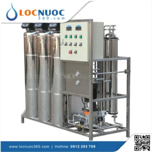 Hệ thống lọc nước RO công nghiệp 500 L/h cột inox