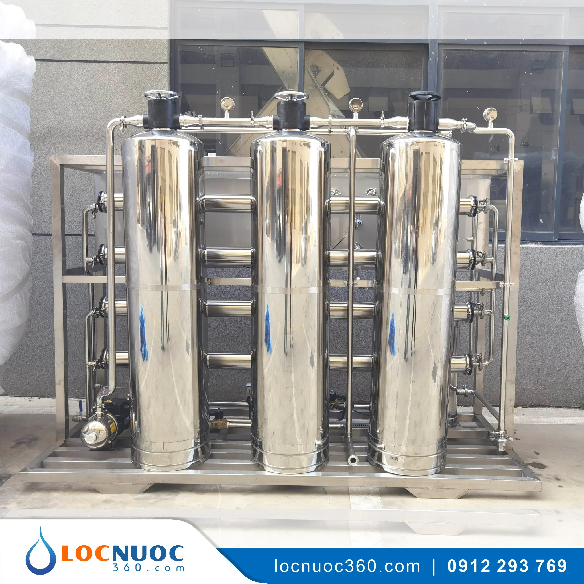 Hệ thống xử lý nước uống tinh khiết RO 2000l/h cho Công ty Hóa chất