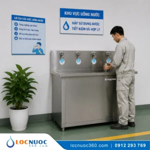 Máy lọc nước 80lit 4 vòi RO tinh khiết cho Nhà xưởng