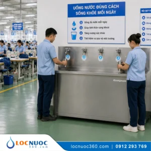 Máy lọc nước 50lit 4 vòi RO tinh khiết cho Nhà xưởng