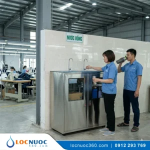 Máy lọc nước RO tinh khiết 120lit 02 vòi cho Nhà xưởng