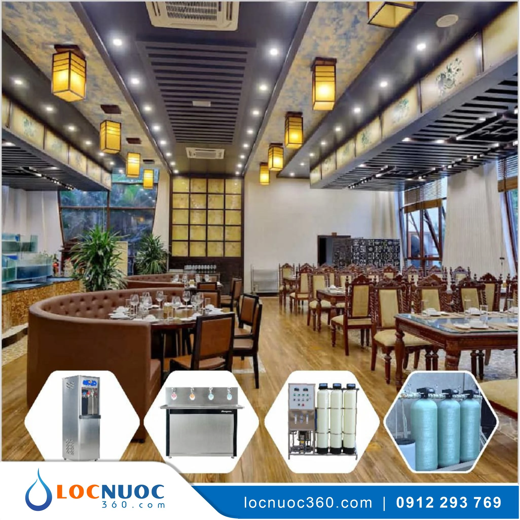 Hệ thống lọc nước RO công nghiệp 1000 L/h cho Nhà hàng, Khách sạn