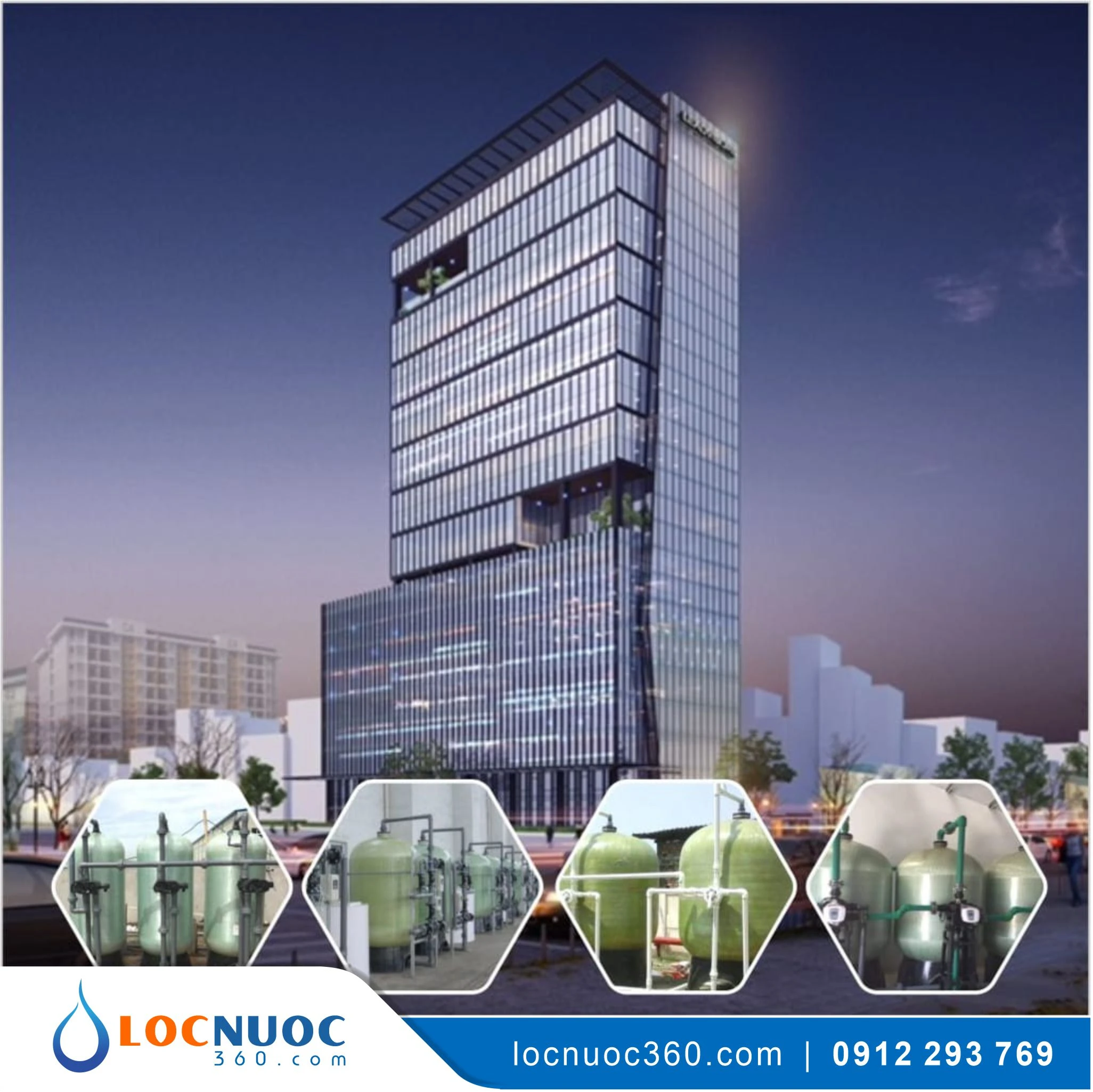 Hệ thống lọc tổng nước sinh hoạt cho Toà nhà văn phòng, chung cư