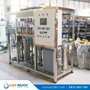 Hệ thống xử lý nước khử ion RO 2 cấp và EDI 1500 lit/h cho Dược phẩm