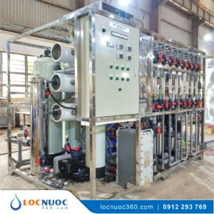 Hệ thống xử lý nước RO 2 cấp, khử khoáng EDI 1000l/h cho Mỹ phẩm