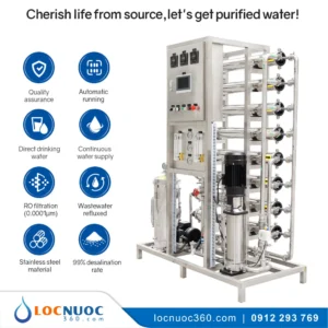 Hệ thống xử lý nước uống tinh khiết RO 2000l/h cho Công ty may mặc