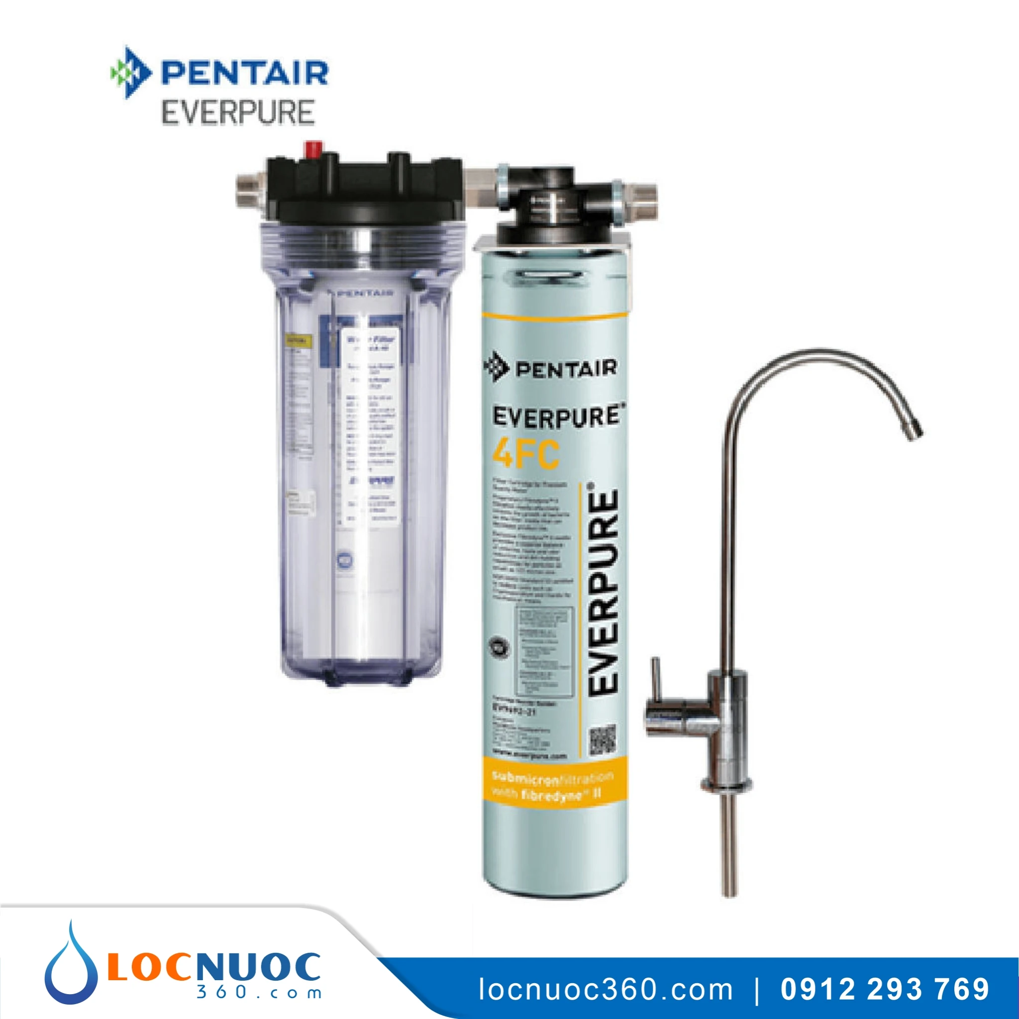 Máy Lọc Nước Pentair Everpure 4FC + Cốc Lọc Thô A10