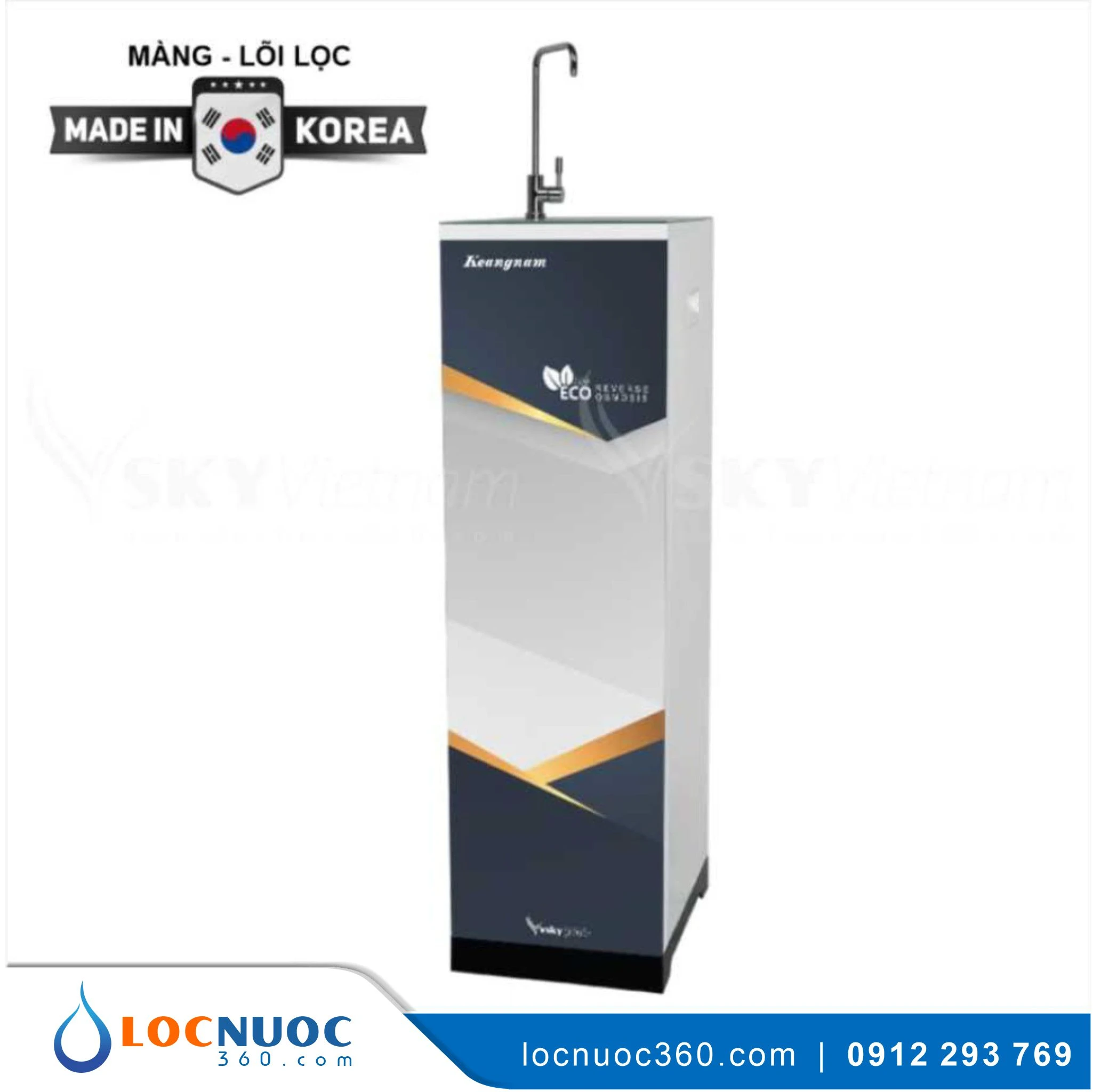 Máy lọc nước RO Keangnam Slim 08 lõi Hàn Quốc KN08S-HQ