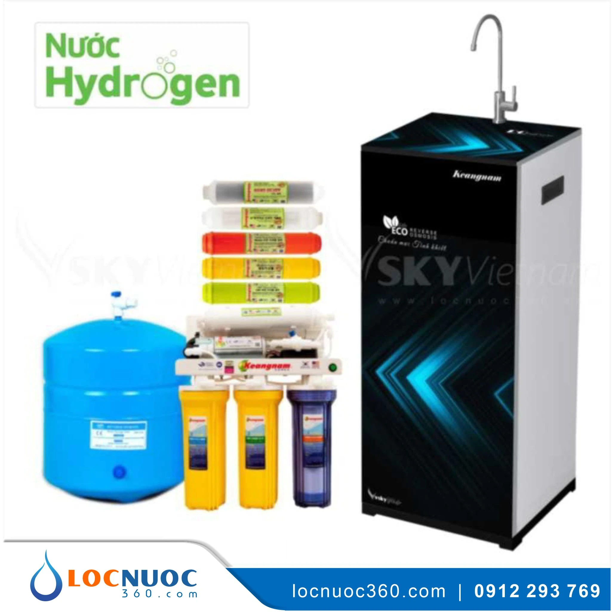 Máy lọc nước RO Keangnam Hydrogen 10 lõi KN10T-H