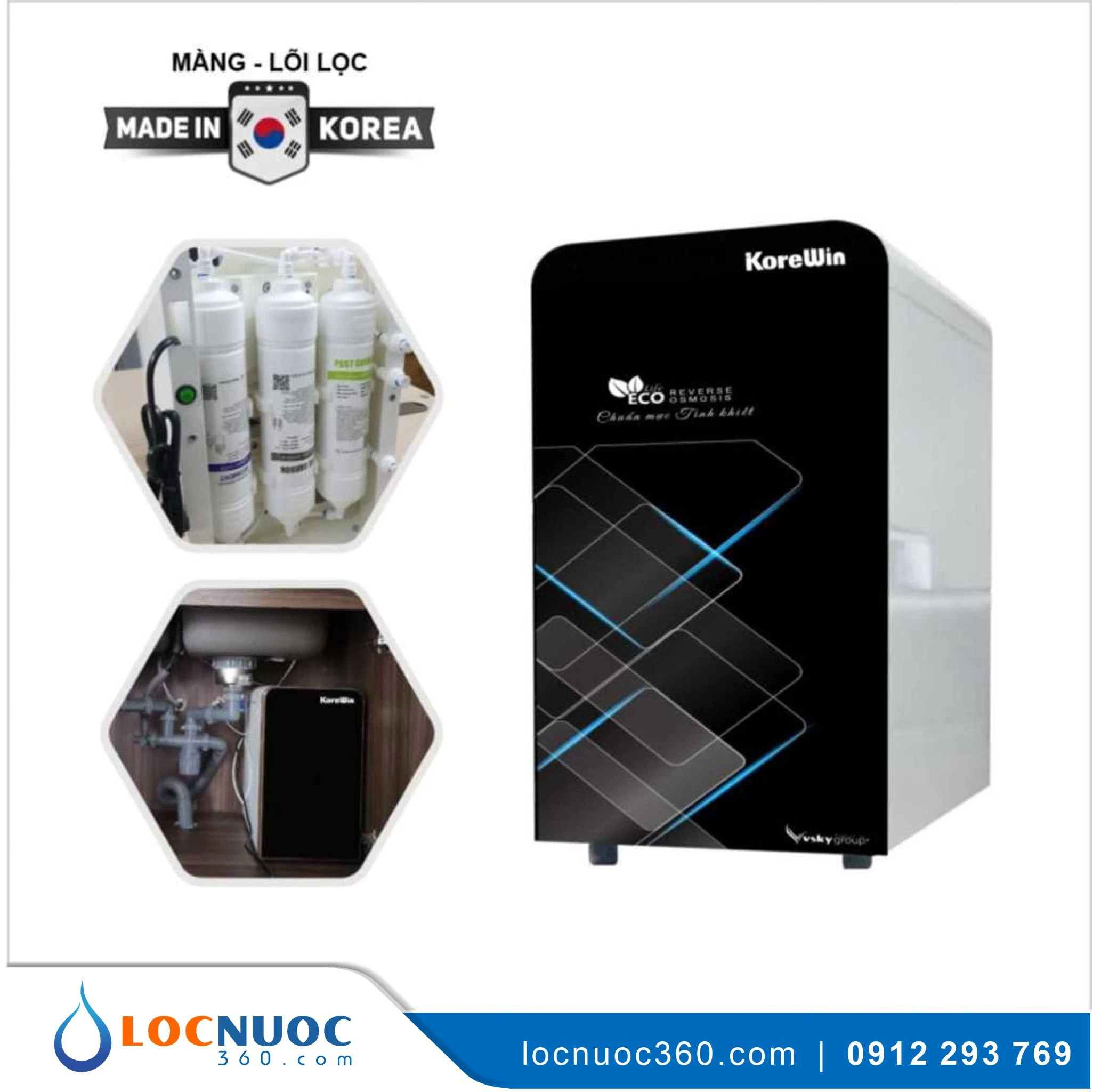 Máy lọc nước RO Korewin 05 lõi Hàn Quốc KW05U
