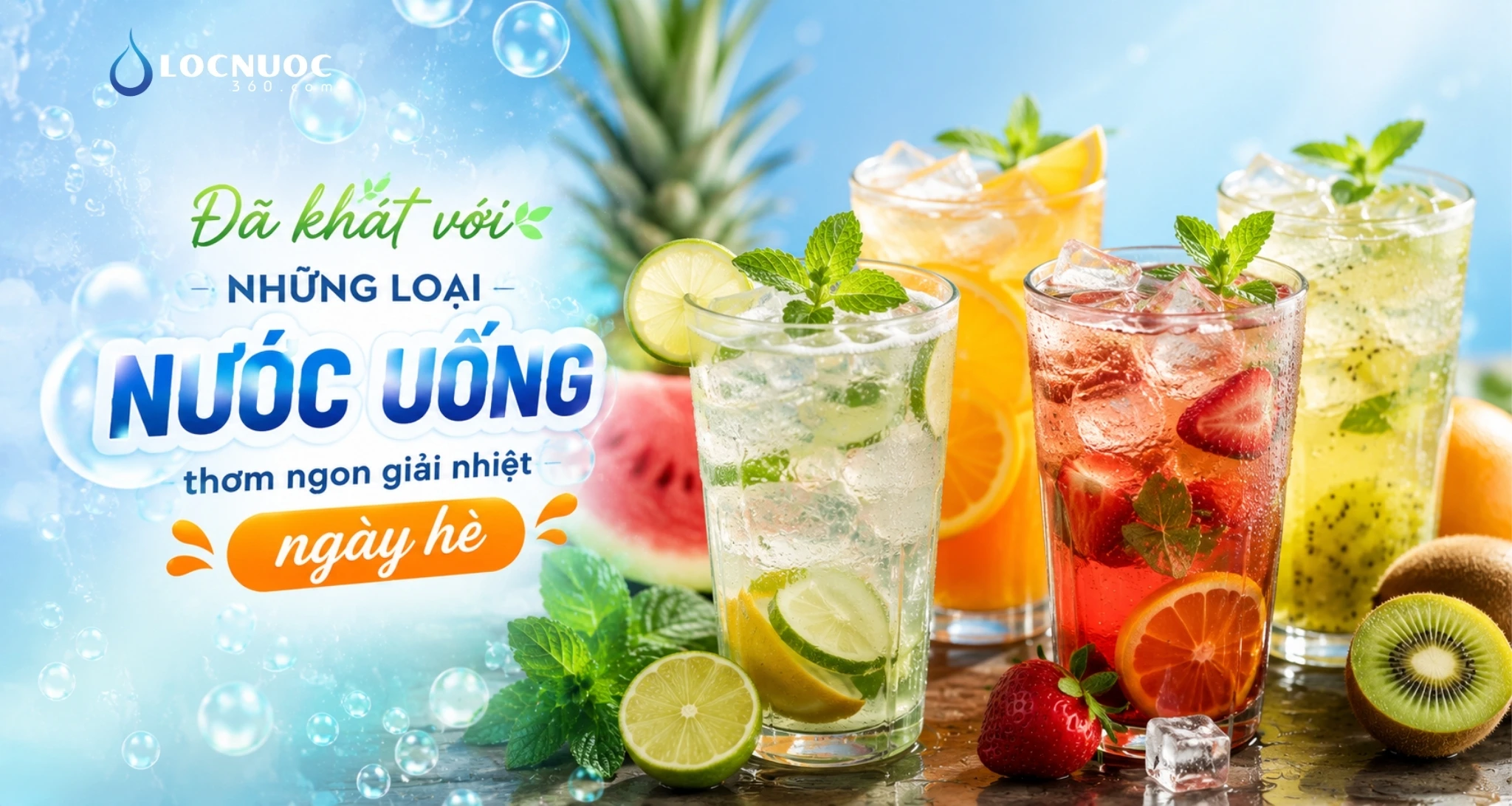 Đã khát với những loại nước uống thơm ngon giải nhiệt ngày hè