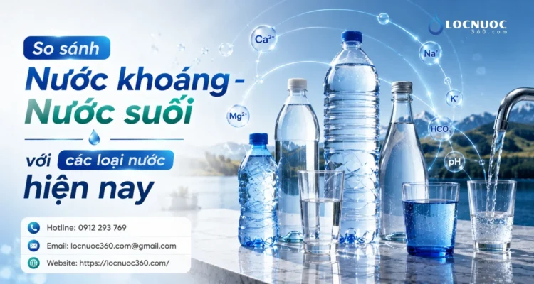 So sánh Nước khoáng – Nước suối với các loại nước hiện nay