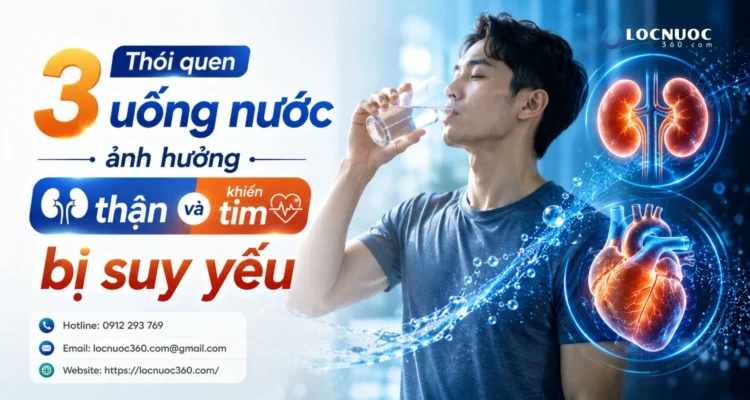 3 Thói quen uống nước ảnh hưởng thận và khiến tim bị suy yếu