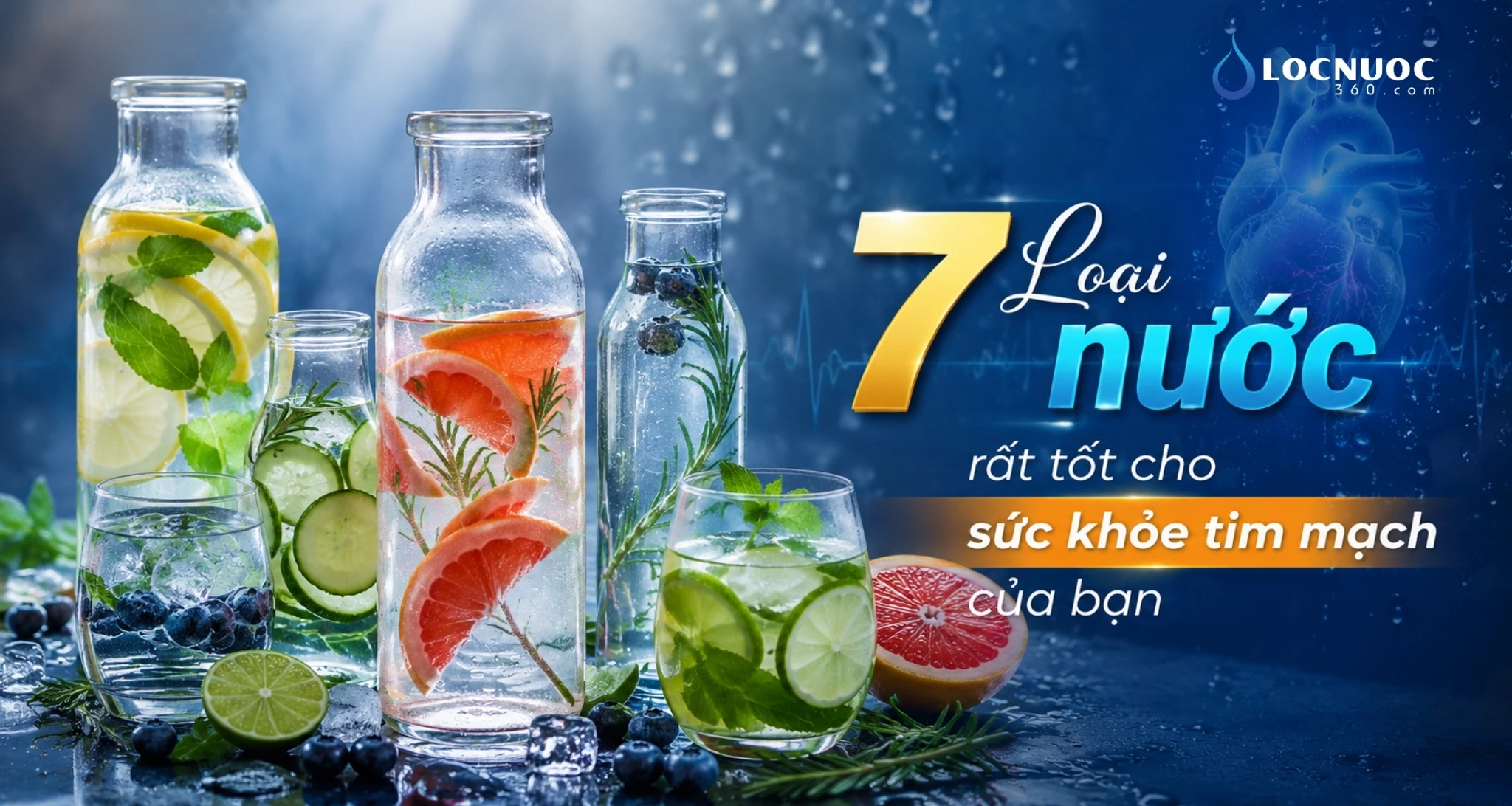 7 Loại nước rất tốt cho sức khỏe tim mạch của bạn