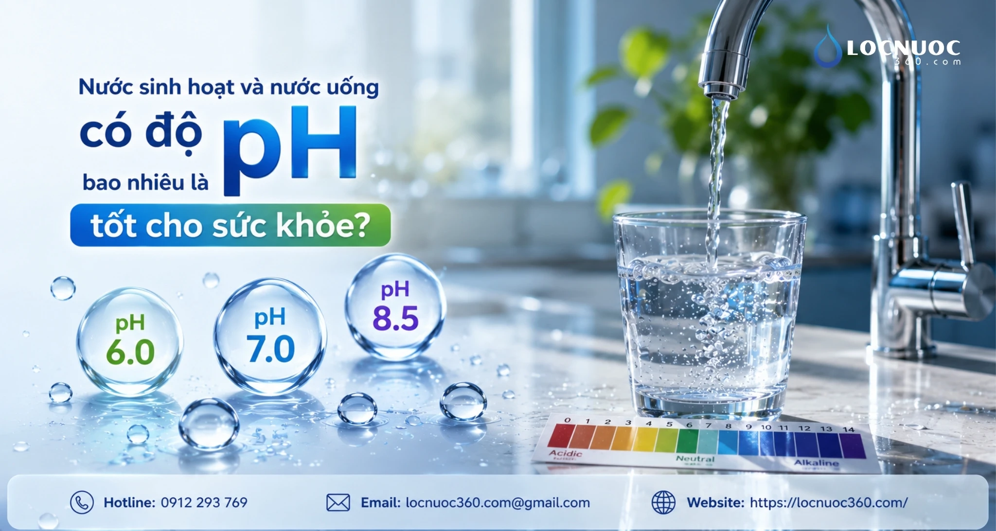 Nước sinh hoạt và nước uống có độ pH bao nhiêu là tốt cho sức khỏe?
