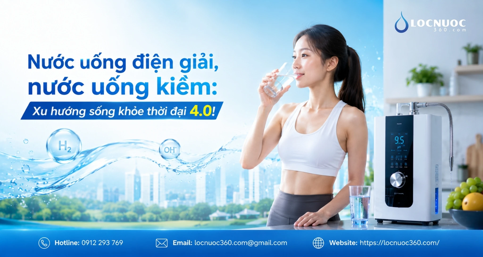 Nước uống điện giải, nước uống kiềm: Xu hướng sống khỏe thời đại 4.0!