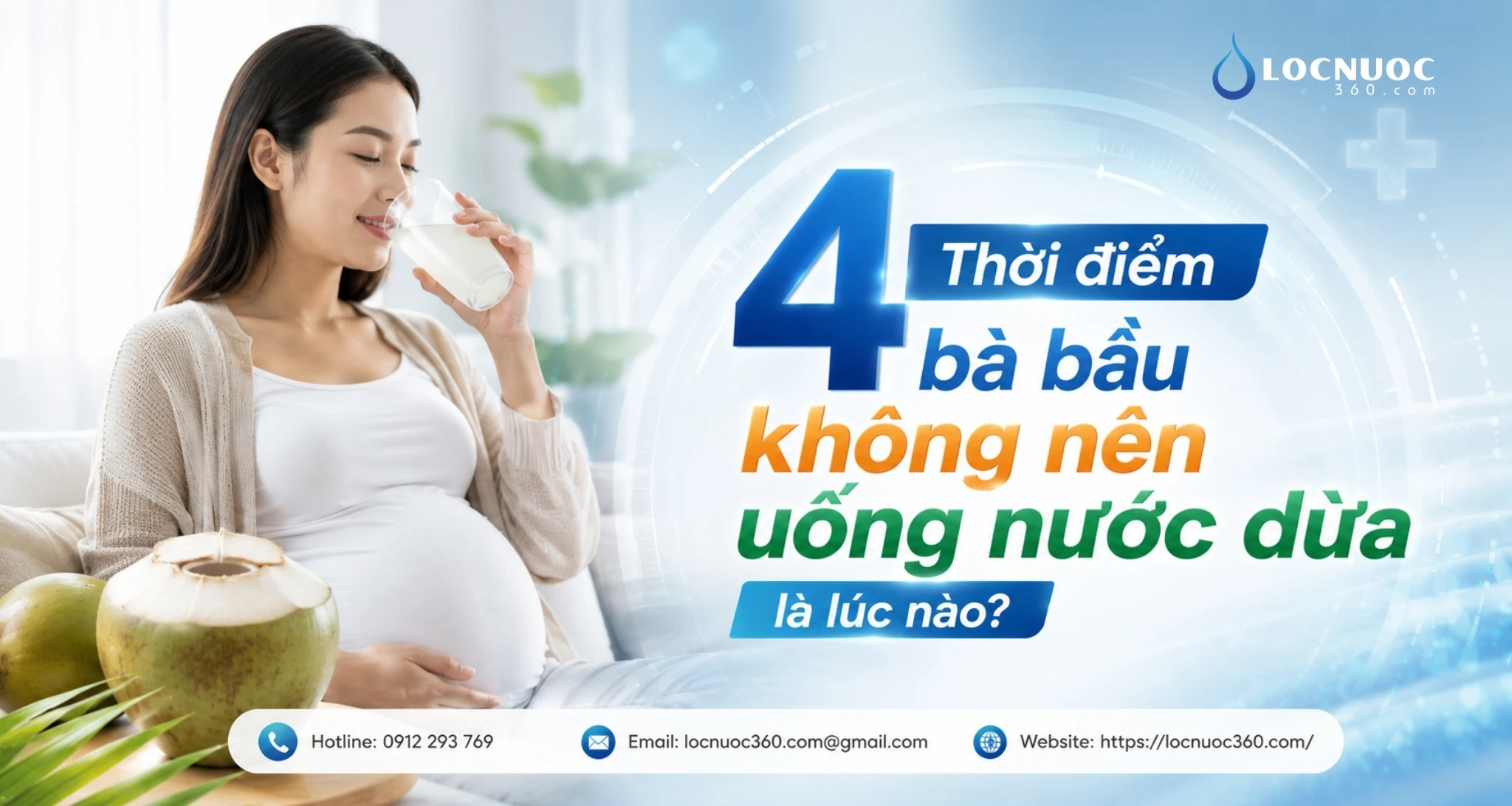 4 Thời điểm bà bầu không nên uống nước dừa là lúc nào?