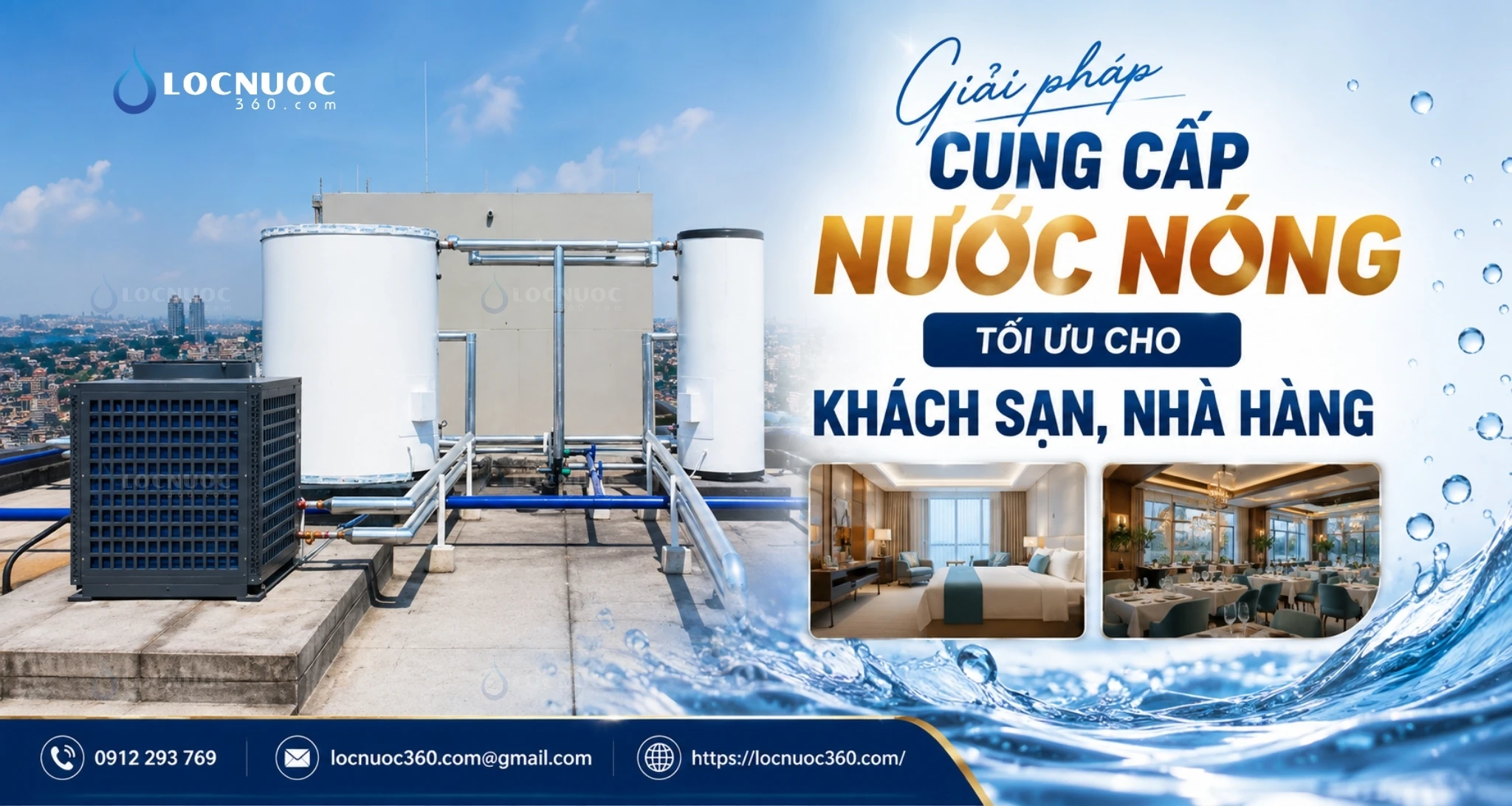 Giải pháp cung cấp nước nóng tối ưu cho Khách sạn, Nhà hàng