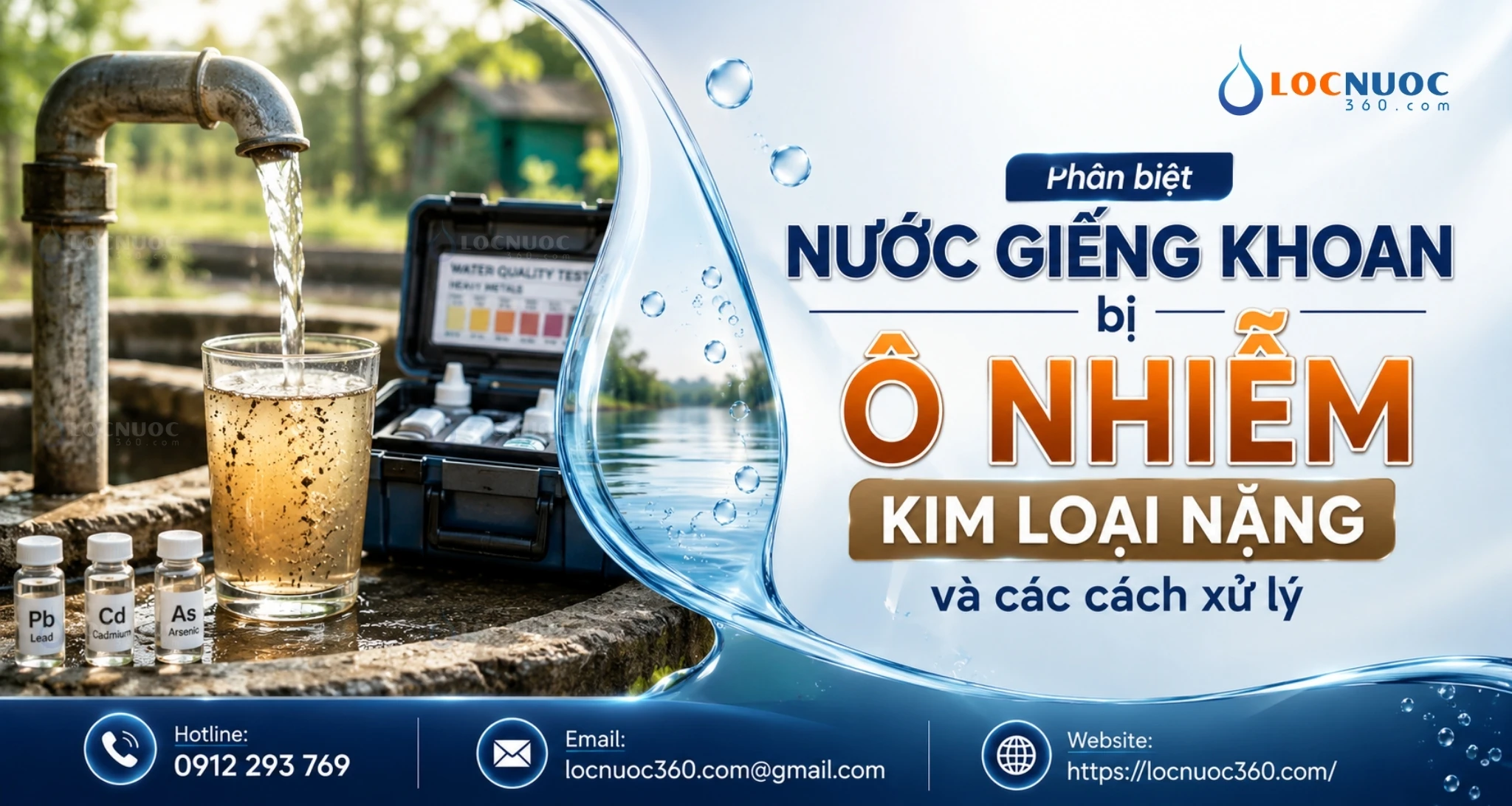 Phân biệt nước giếng khoan bị ô nhiễm kim loại nặng và các cách xử lý